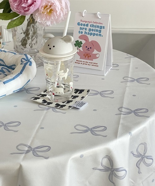 Made in I(メイドインアイ)の「Ribbon graphic table cloth(ランチョンマット/テーブルウェア・レディース・ホワイト・FREE)」の11枚目の写真