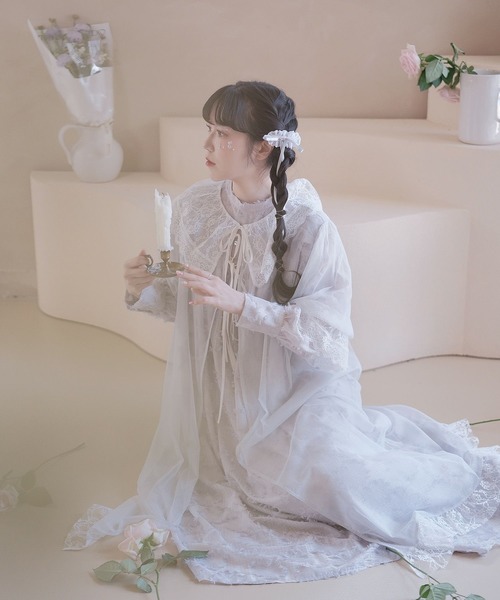 miolite(ミオライト)の「シアー ガウン ワンピース miolite(ワンピース・レディース・ホワイト・M)」の9枚目の写真