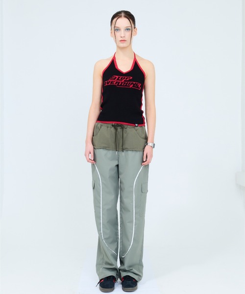 LUVISTRUE（ラヴイズトゥルー）の「RT HALTERNECK KNIT（ニット/セーター・レディース・ブラック/ブルー・FREE）」の3枚目の写真