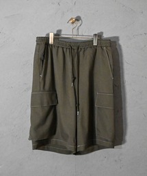 Ritzy（リッツィー）の「ポリエステル 配色ステッチショートカーゴパンツ レディース メンズ（カーゴパンツ）」