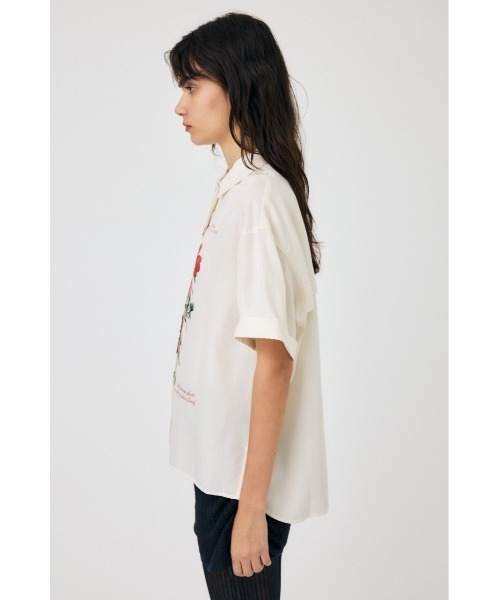 MOUSSY（マウジー）の「ART PRINT シャツ（シャツ/ブラウス・レディース・オフホワイト/ライトグリーン・FREE）」の11枚目の写真