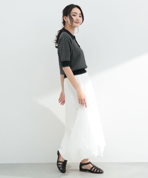 BEAMS HEART(ビームスハート)の「ワッシャー バルーンスカート(スカート・レディース・ブラック/オフホワイト・FREE)」の6枚目の写真