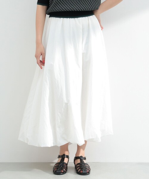 BEAMS HEART(ビームスハート)の「ワッシャー バルーンスカート(スカート・レディース・ブラック/オフホワイト・FREE)」の11枚目の写真