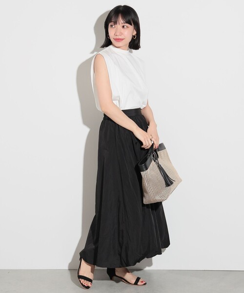 BEAMS HEART(ビームスハート)の「ワッシャー バルーンスカート(スカート・レディース・ブラック/オフホワイト・FREE)」の12枚目の写真
