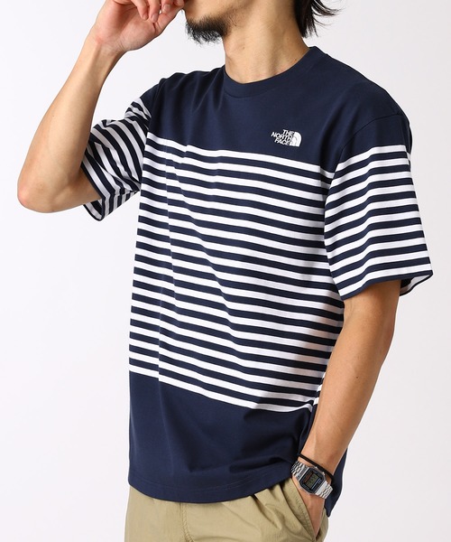 THE NORTH FACE（ザノースフェイス）の「THE NORTH FACE S/S Panel Border Tee NT32406（Tシャツ/カットソー・メンズ・ネイビー/ホワイト・MEDIUM/LARGE/X-LARGE/SMALL）」の2枚目の写真
