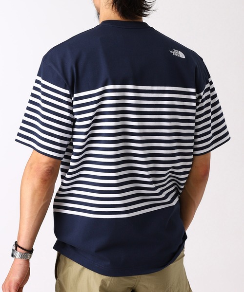THE NORTH FACE（ザノースフェイス）の「THE NORTH FACE S/S Panel Border Tee NT32406（Tシャツ/カットソー・メンズ・ネイビー/ホワイト・MEDIUM/LARGE/X-LARGE/SMALL）」の3枚目の写真
