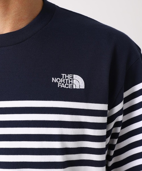 THE NORTH FACE（ザノースフェイス）の「THE NORTH FACE S/S Panel Border Tee NT32406（Tシャツ/カットソー・メンズ・ネイビー/ホワイト・MEDIUM/LARGE/X-LARGE/SMALL）」の4枚目の写真