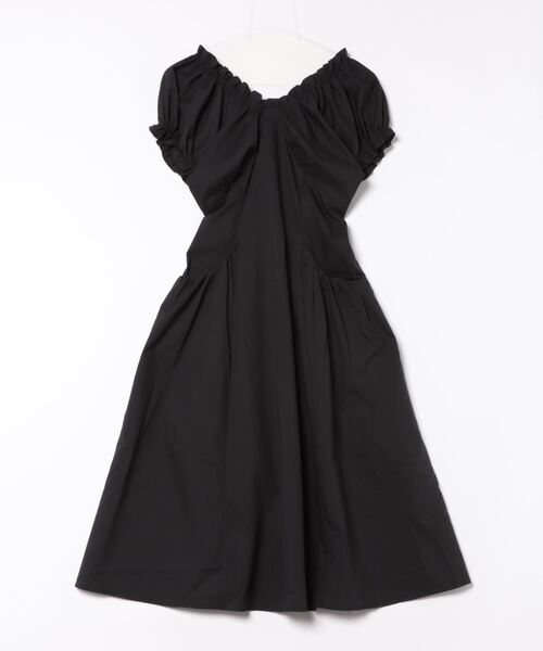aimoha（アイモハ）の「ギャザーVネック襟ワンピ Vネック 後ろVネック ワンピース ドレス 衣装 (SS)（ワンピース・レディース・ブラック/ホワイト・LARGE/MEDIUM/SMALL）」の14枚目の写真