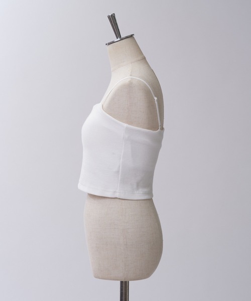 one after another NICE CLAUP（ワンアフターアナザーナイスクラップ）の「ショート丈ブラトップ【カップ付き】（キャミソール・レディース・ブラック/オフホワイト/ピンク/アイボリー・FREE）」の13枚目の写真