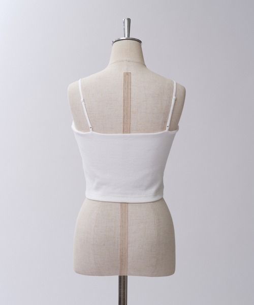 one after another NICE CLAUP（ワンアフターアナザーナイスクラップ）の「ショート丈ブラトップ【カップ付き】（キャミソール・レディース・ブラック/オフホワイト/ピンク/アイボリー・FREE）」の14枚目の写真