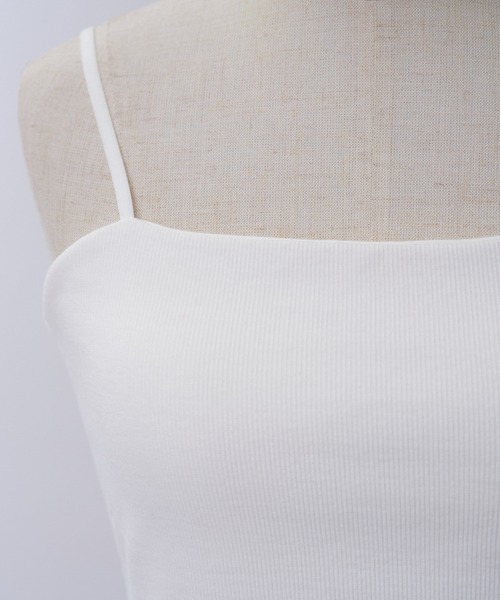 one after another NICE CLAUP（ワンアフターアナザーナイスクラップ）の「ショート丈ブラトップ【カップ付き】（キャミソール・レディース・ブラック/オフホワイト/ピンク/アイボリー・FREE）」の15枚目の写真