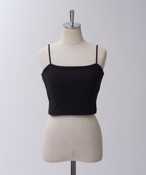 one after another NICE CLAUP（ワンアフターアナザーナイスクラップ）の「ショート丈ブラトップ【カップ付き】（キャミソール・レディース・ブラック/オフホワイト/ピンク/アイボリー・FREE）」の9枚目の写真