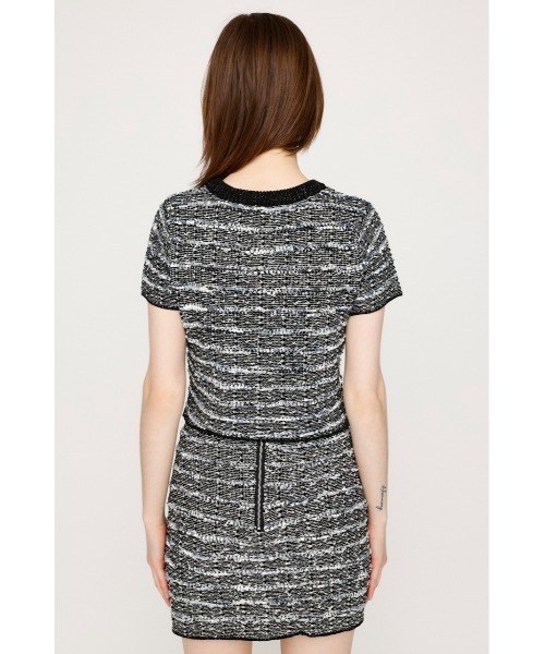 SLY(スライ)の「KNIT TWEED COMPACT TOPS ニット ツイード コンパクト トップス(ニット/セーター・レディース・ブラック/アイボリー/ネイビー・FREE)」の15枚目の写真