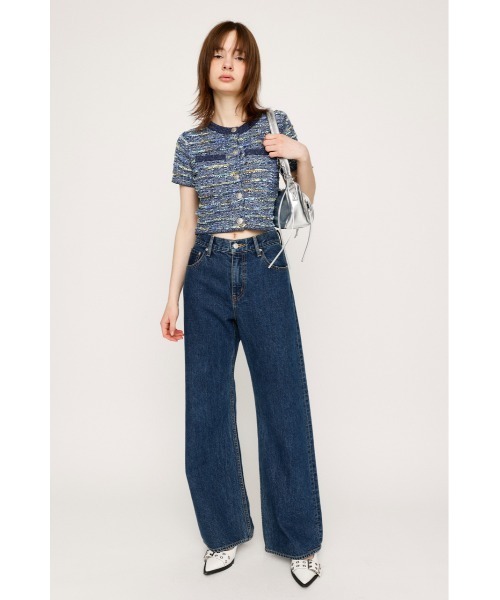 KNIT TWEED COMPACT TOPS ニット ツイード コンパクト トップス
