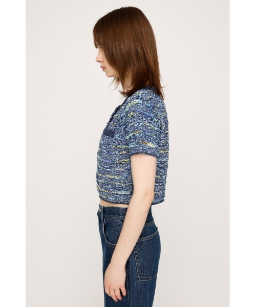 SLY(スライ)の「KNIT TWEED COMPACT TOPS ニット ツイード コンパクト トップス(ニット/セーター・レディース・ブラック/アイボリー/ネイビー・FREE)」の21枚目の写真