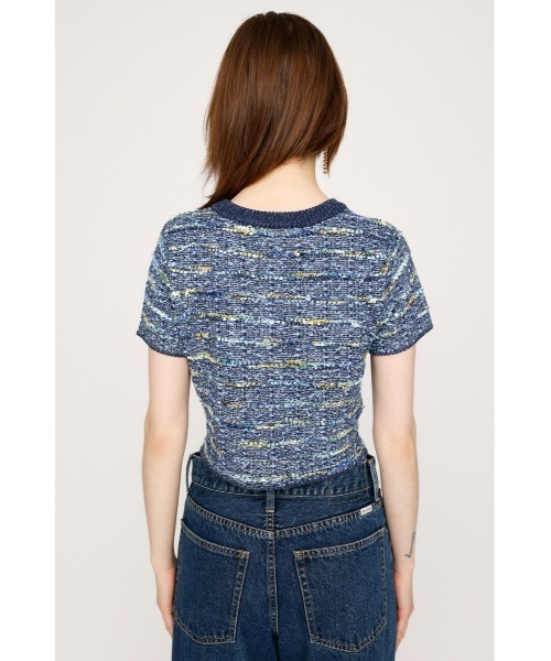 KNIT TWEED COMPACT TOPS ニット ツイード コンパクト トップス
