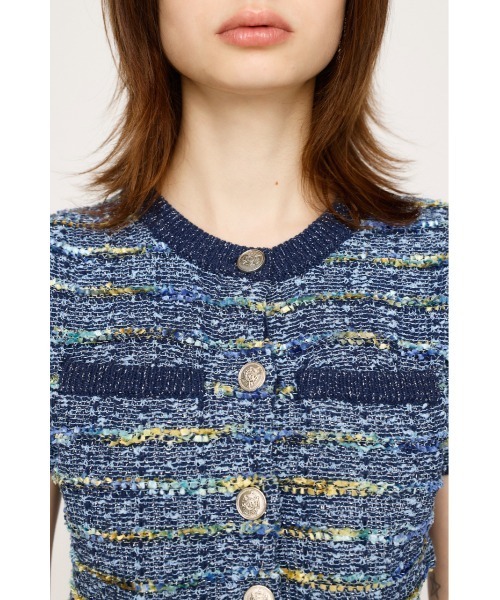 KNIT TWEED COMPACT TOPS ニット ツイード コンパクト トップス