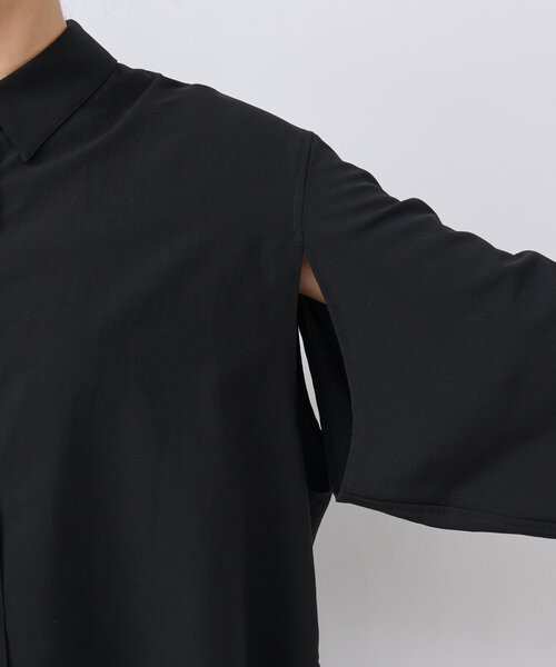 RIVE DROITE（リヴドロワ）の「【MONN.:.(モン)】スリットシャツ（シャツ/ブラウス・レディース・ブラウン/ブラック・FREE）」の14枚目の写真