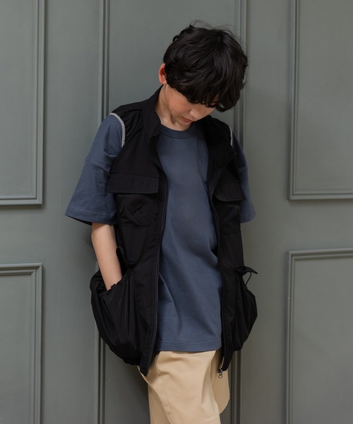 JAM & LINK(ジャムアンドリンク)の「ビッグポケット サマーベスト(ベスト・キッズ・ブラック/グレー・160cm/140cm/120cm)」の18枚目の写真