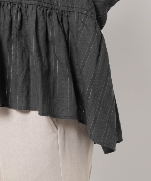 niko and...(ニコアンド)の「ラメドビーリボンブラウス(シャツ/ブラウス・レディース・チャコール/オフホワイト/ブルー・FREE)」の17枚目の写真