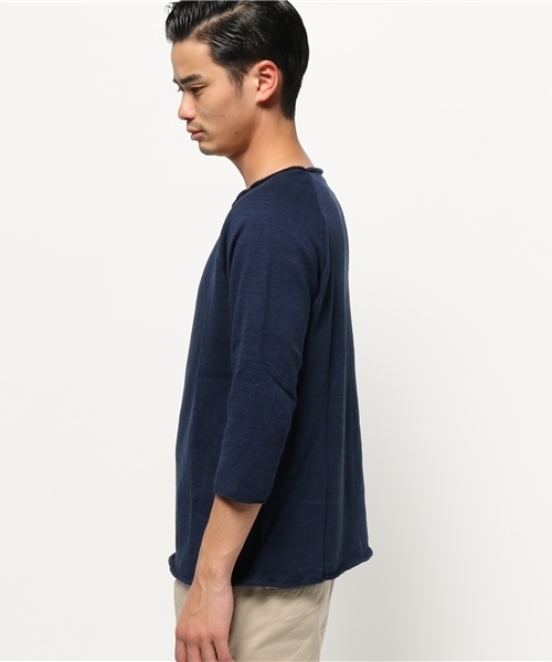 CIAOPANIC(チャオパニック)の「【Ciaopanic】 フォギーダイ裏毛ボートネック7分(Tシャツ/カットソー・メンズ・グレー/オリーブ/ネイビー・LARGE/MEDIUM)」の6枚目の写真