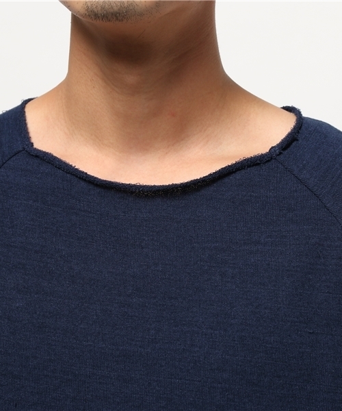 CIAOPANIC(チャオパニック)の「【Ciaopanic】 フォギーダイ裏毛ボートネック7分(Tシャツ/カットソー・メンズ・グレー/オリーブ/ネイビー・LARGE/MEDIUM)」の8枚目の写真