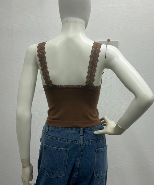 Miniministore(ミニミニストア)の「タンクトップ カップ付き 無地インナー(キャミソール・レディース・ブラック/ブラウン/ホワイト・FREE)」の13枚目の写真
