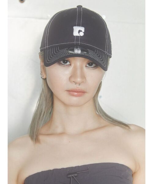 NEW ERA（ニューエラ）の「【ニューエラコラボ】ボックス E マークキャップ（キャップ・レディース・カーキ/ネイビー/ブラック・FREE）」の3枚目の写真