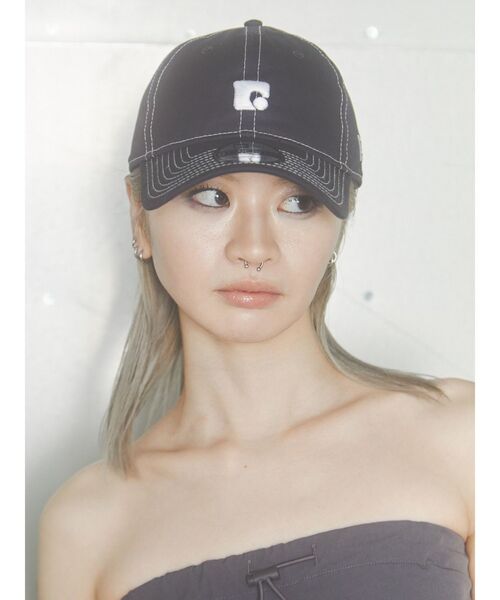 NEW ERA（ニューエラ）の「【ニューエラコラボ】ボックス E マークキャップ（キャップ・レディース・カーキ/ネイビー/ブラック・FREE）」の5枚目の写真