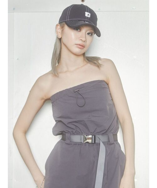 NEW ERA（ニューエラ）の「【ニューエラコラボ】ボックス E マークキャップ（キャップ・レディース・カーキ/ネイビー/ブラック・FREE）」の7枚目の写真