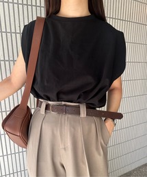 I_am | shoulder tuck design tops / ショルダータックデザイントップス(Tシャツ/カットソー)