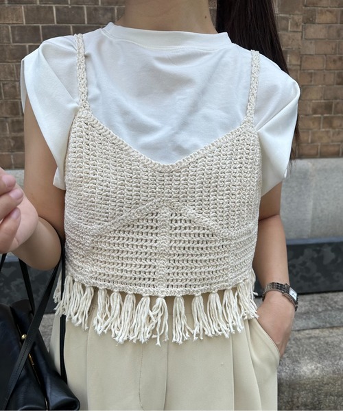 I_am（アイアム）の「shoulder tuck design tops / ショルダータックデザイントップス（Tシャツ/カットソー・レディース・ホワイト/ブラック・FREE）」の13枚目の写真