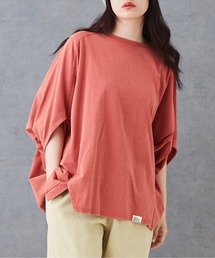 CUBE SUGAR（キューブシュガー）の「16/-OE天竺パウダー加工ドルマンスリーブTシャツ（Tシャツ/カットソー）」