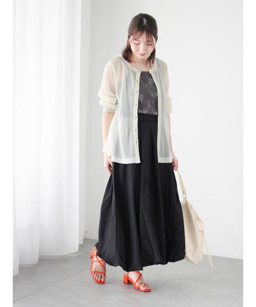 Te chichi TERRASSE(テチチテラス)の「【抗菌防臭】テレコキャミソール(キャミソール・レディース・ホワイト/ブラック/オフホワイト/チャコールグレー・F)」の10枚目の写真