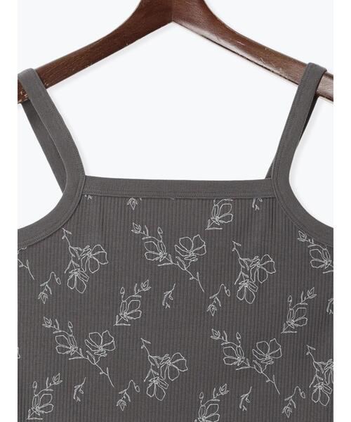 Te chichi TERRASSE(テチチテラス)の「【抗菌防臭】テレコキャミソール(キャミソール・レディース・ホワイト/ブラック/オフホワイト/チャコールグレー・F)」の15枚目の写真