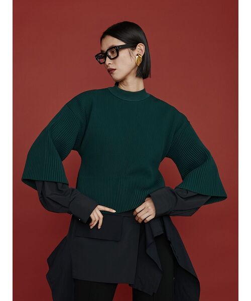 B01704 UN3D.アンスリード　HEART NECK ニット B01704 UN3D.アンスリード HEART NECK ニット トップス
