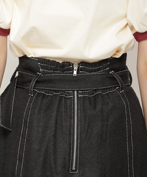 REDYAZEL（レディアゼル）の「ポケット付きベルテッドミニスカート（デニムスカート・レディース・ブラック/ネイビー・SMALL/MEDIUM）」の10枚目の写真