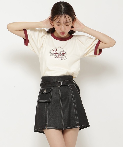 REDYAZEL（レディアゼル）の「ポケット付きベルテッドミニスカート（デニムスカート・レディース・ブラック/ネイビー・SMALL/MEDIUM）」の18枚目の写真