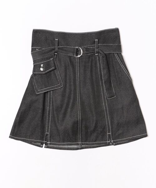 REDYAZEL（レディアゼル）の「ポケット付きベルテッドミニスカート（デニムスカート・レディース・ブラック/ネイビー・SMALL/MEDIUM）」の20枚目の写真