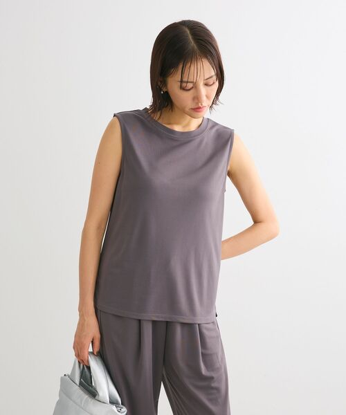 Sugar spoon（シュガースプーン）の「・SUGAR　SPOON【ラッシュガード】ノースリーブ（Tシャツ/カットソー・レディース・ブラック/グレイッシュベージュ/オフホワイト/チャコールグレー・FREE）」の18枚目の写真