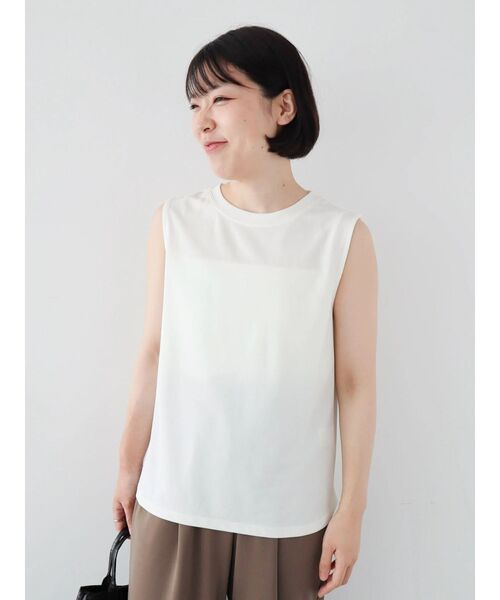 Sugar spoon（シュガースプーン）の「・SUGAR　SPOON【ラッシュガード】ノースリーブ（Tシャツ/カットソー・レディース・ブラック/グレイッシュベージュ/オフホワイト/チャコールグレー・FREE）」の13枚目の写真
