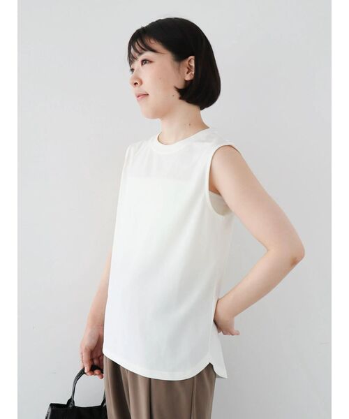 Sugar spoon（シュガースプーン）の「・SUGAR　SPOON【ラッシュガード】ノースリーブ（Tシャツ/カットソー・レディース・ブラック/グレイッシュベージュ/オフホワイト/チャコールグレー・FREE）」の12枚目の写真