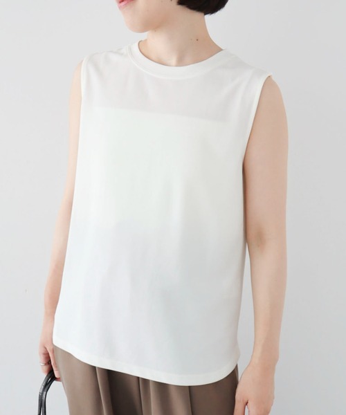 Sugar spoon（シュガースプーン）の「・SUGAR　SPOON【ラッシュガード】ノースリーブ（Tシャツ/カットソー・レディース・ブラック/グレイッシュベージュ/オフホワイト/チャコールグレー・FREE）」の2枚目の写真