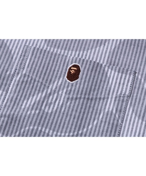 A BATHING APE(アベイシングエイプ)の「STRIPE CAMO RELAXED FIT SS SHIRT(シャツ/ブラウス・キッズ・グレー/ピンク/サックスブルー・160/150)」の7枚目の写真