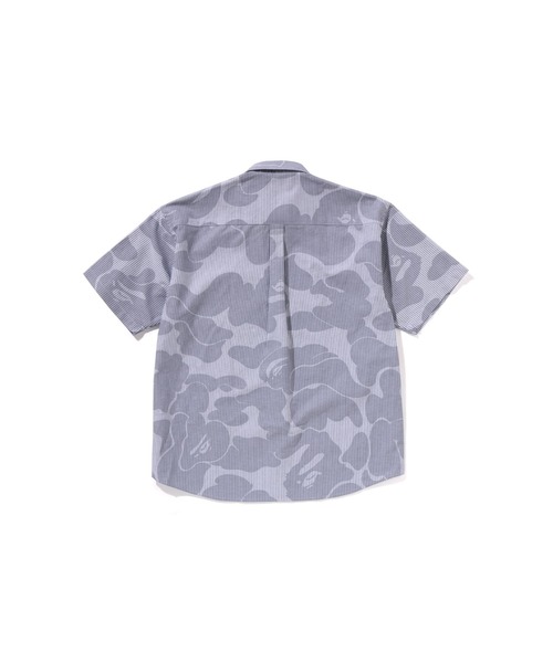 A BATHING APE(アベイシングエイプ)の「STRIPE CAMO RELAXED FIT SS SHIRT(シャツ/ブラウス・キッズ・グレー/ピンク/サックスブルー・160/150)」の4枚目の写真