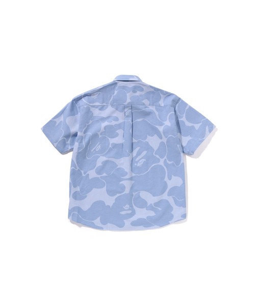 A BATHING APE(アベイシングエイプ)の「STRIPE CAMO RELAXED FIT SS SHIRT(シャツ/ブラウス・キッズ・グレー/ピンク/サックスブルー・160/150)」の5枚目の写真