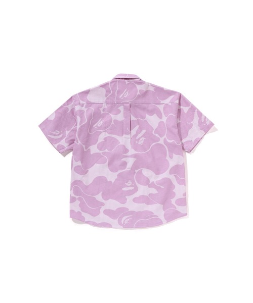 A BATHING APE(アベイシングエイプ)の「STRIPE CAMO RELAXED FIT SS SHIRT(シャツ/ブラウス・キッズ・グレー/ピンク/サックスブルー・160/150)」の6枚目の写真
