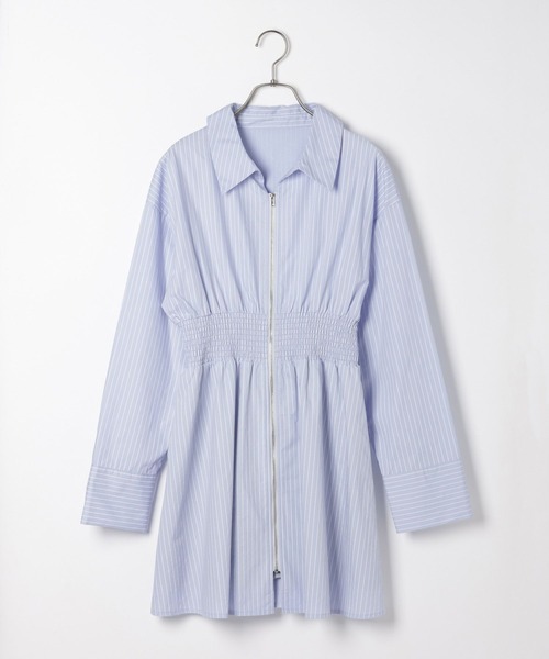 その他 pii Heather（ヘザー）の「ストライプZIPシャツワンピース 143895（シャツ