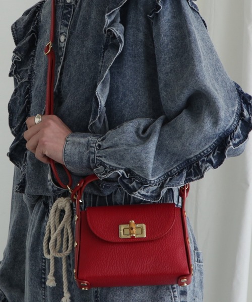 (LAURA DI MAGGIO)バンブーミニハンドバッグ