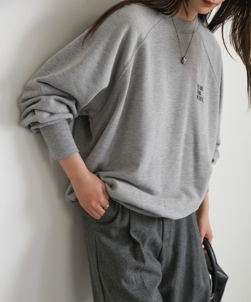 select MOCA(セレクトモカ)の「バックプリントスウェットトップス(スウェット・レディース・ブラック/グレー系その他/グレー・FREE)」の22枚目の写真